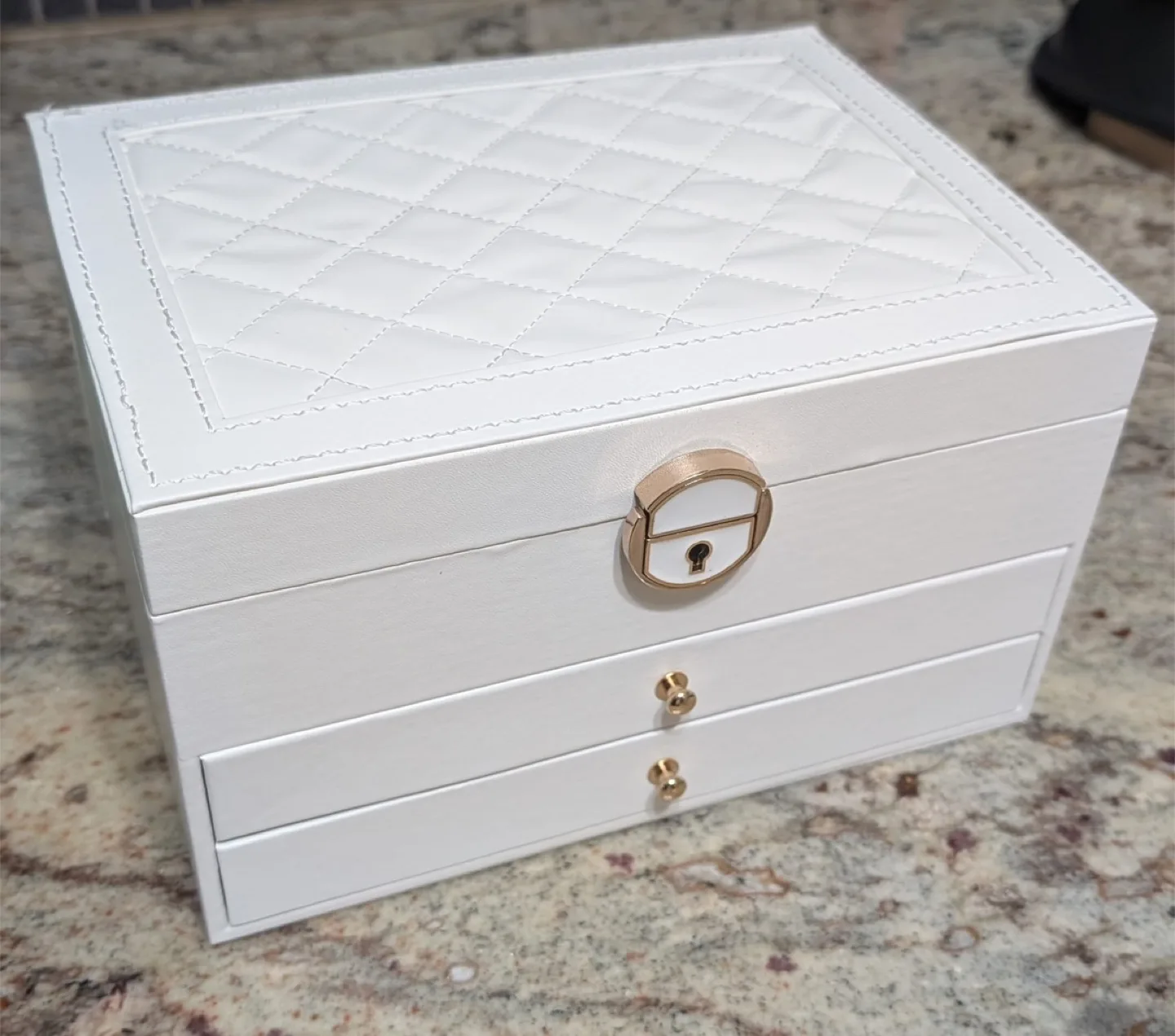 White 3-Layer Jewelry Organizer Box thumbnail