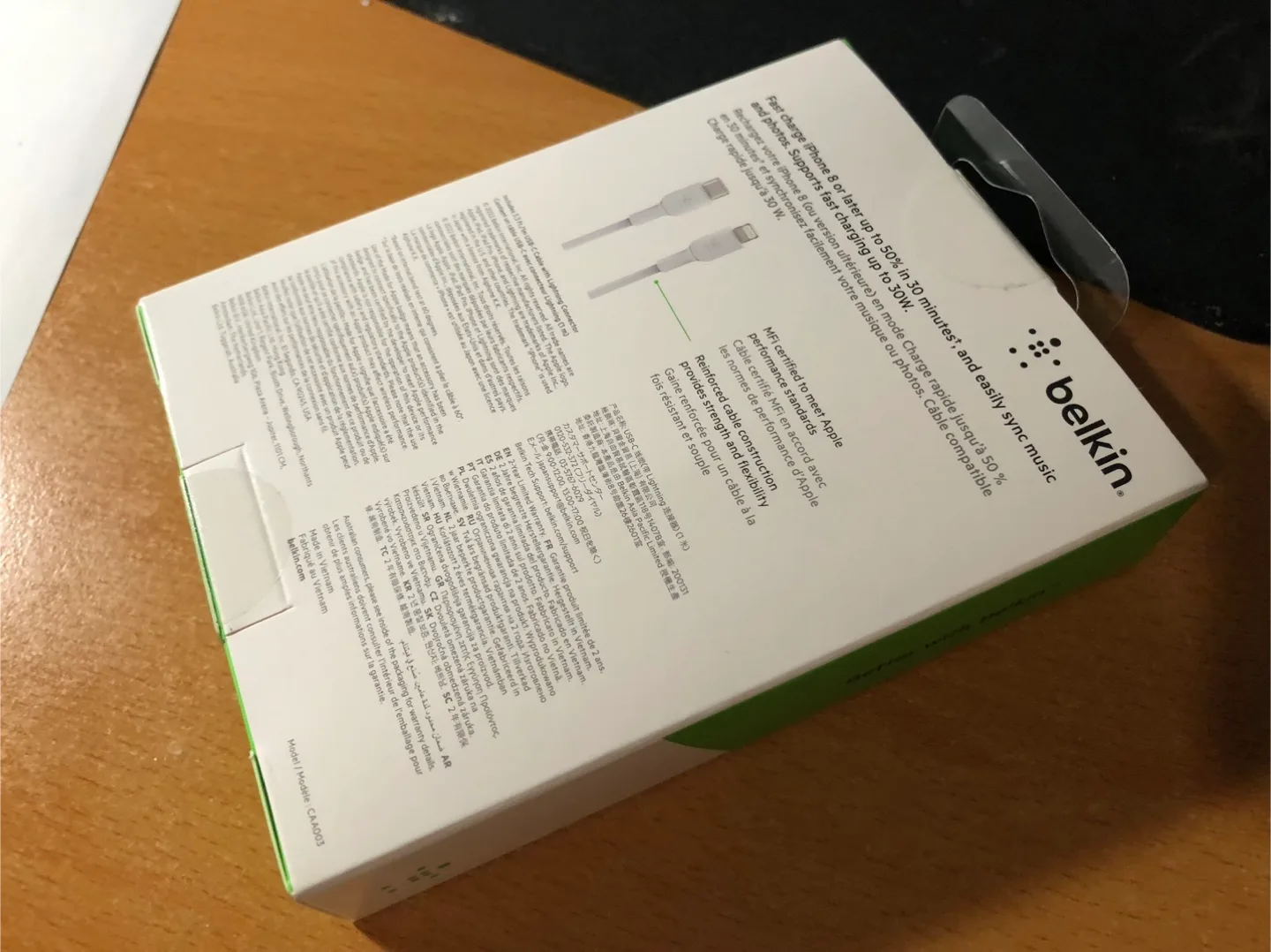 New Belkin BOOST↑CHARGE USB-C to Lightning Cable image indicator(2)