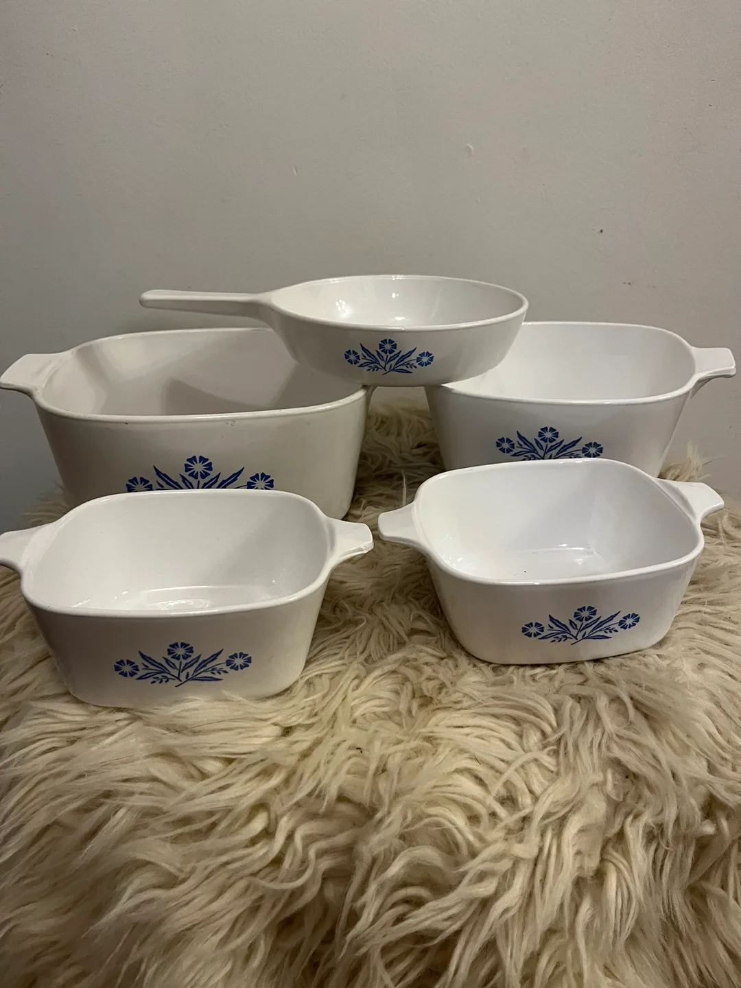 Vintage Corning Ware Blue Cornflower Set thumbnail