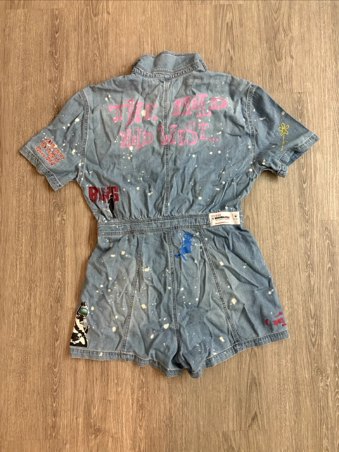 Guess Denim Graffiti Romper Large image indicator(4)
