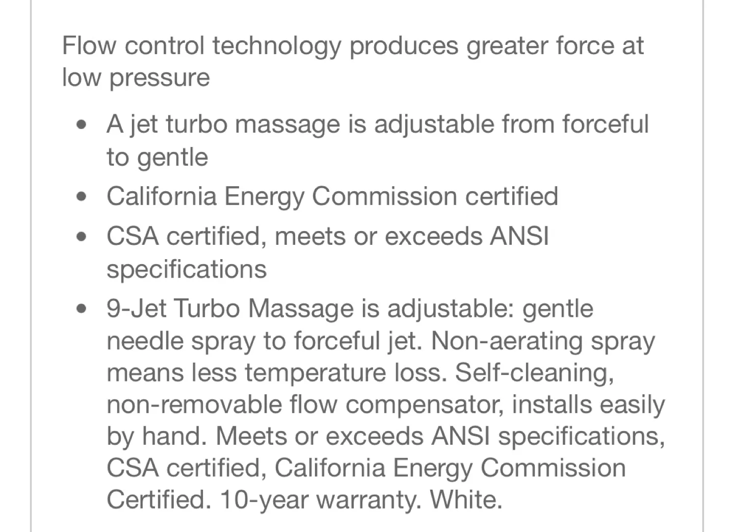 Niagara Earth Massage 1.5 GPM Shower Head image indicator(4)