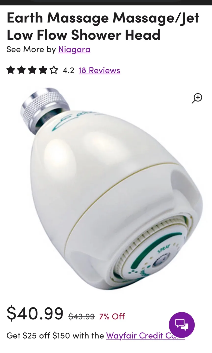 Niagara Earth Massage 1.5 GPM Shower Head image indicator(3)