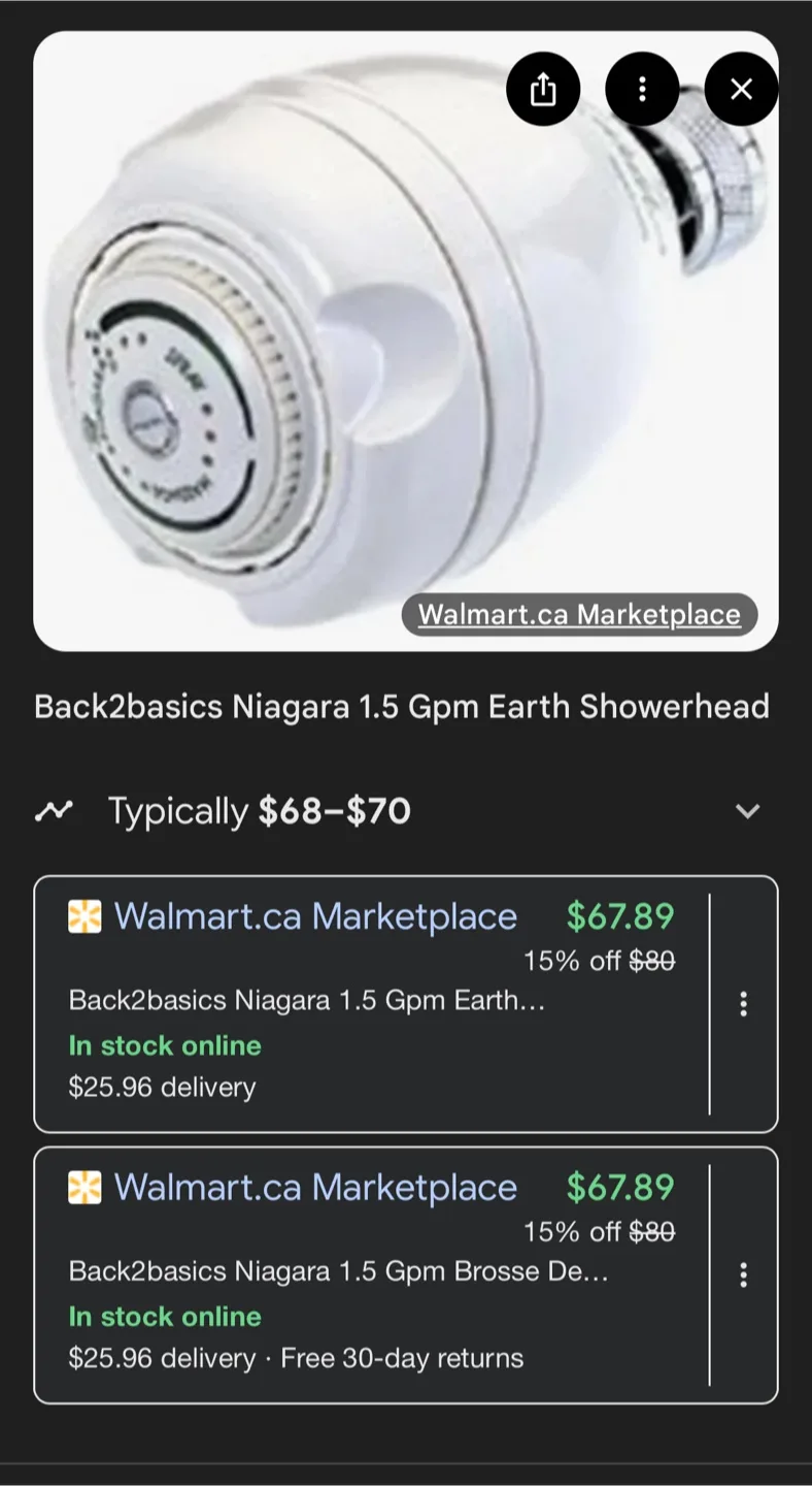 Niagara Earth Massage 1.5 GPM Shower Head image indicator(2)