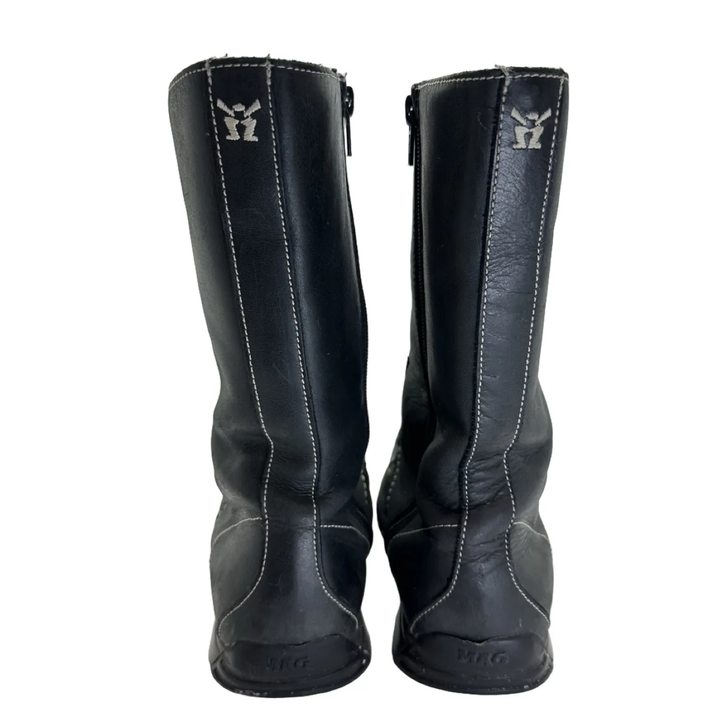 MAG Black Leather Boots Women Size 9.5 EU 40 image indicator(2)