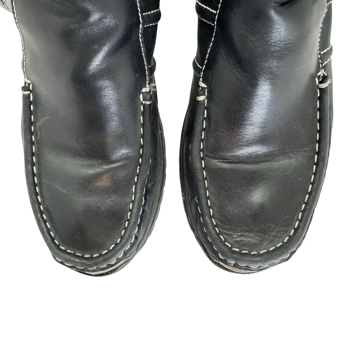MAG Black Leather Boots Women Size 9.5 EU 40 image indicator(4)
