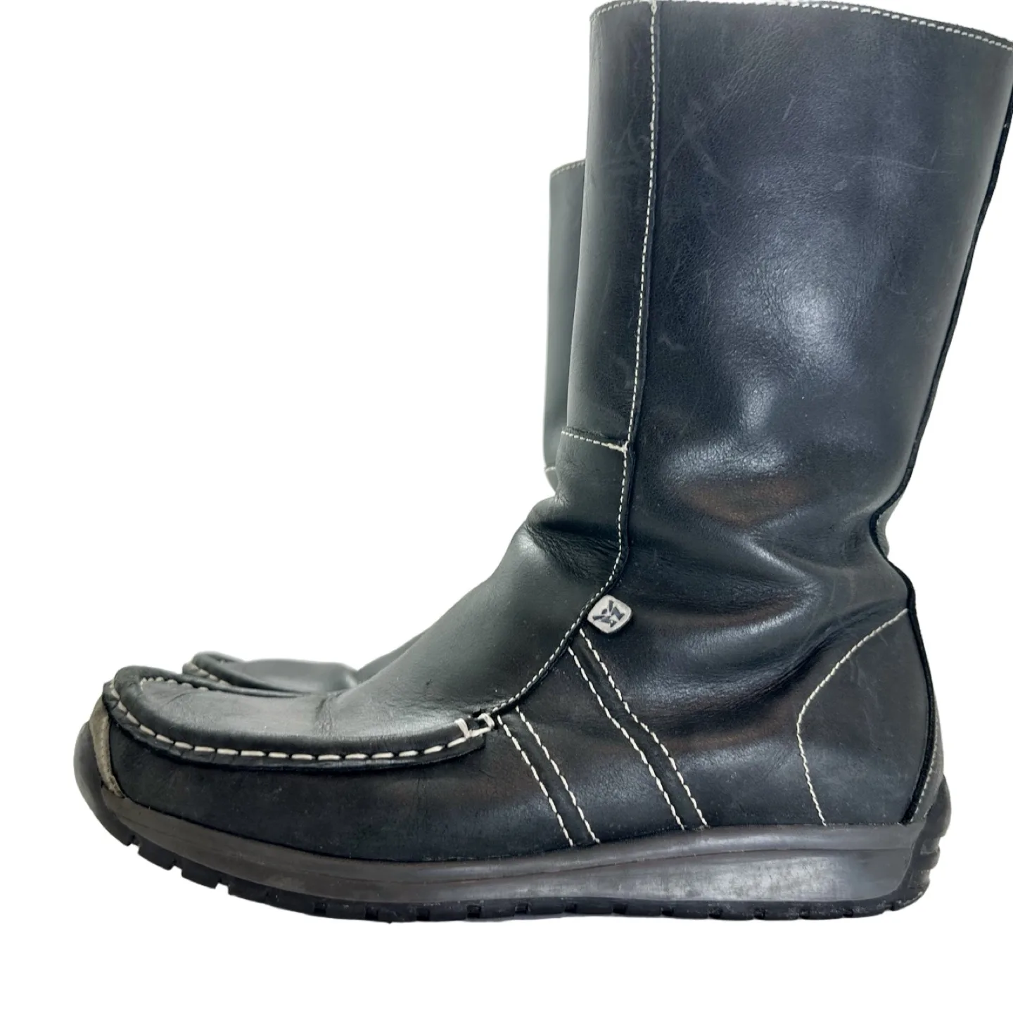 MAG Black Leather Boots Women Size 9.5 EU 40 image indicator(3)