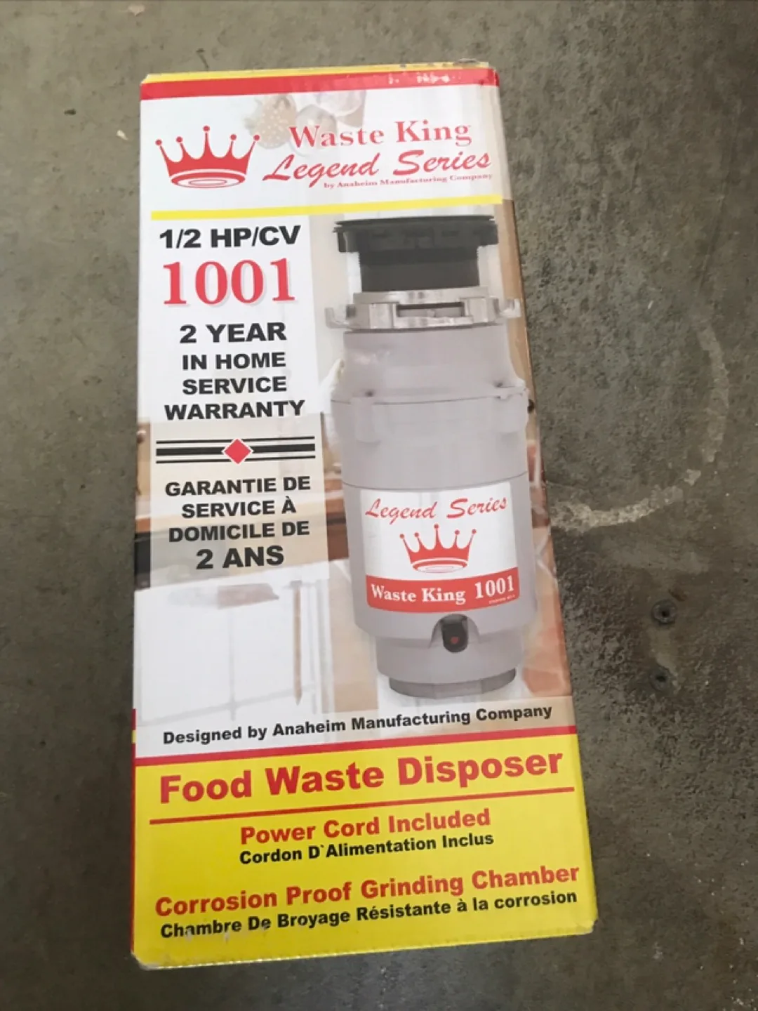 Waste King Legend Series 1001 Food Waste Disposer thumbnail