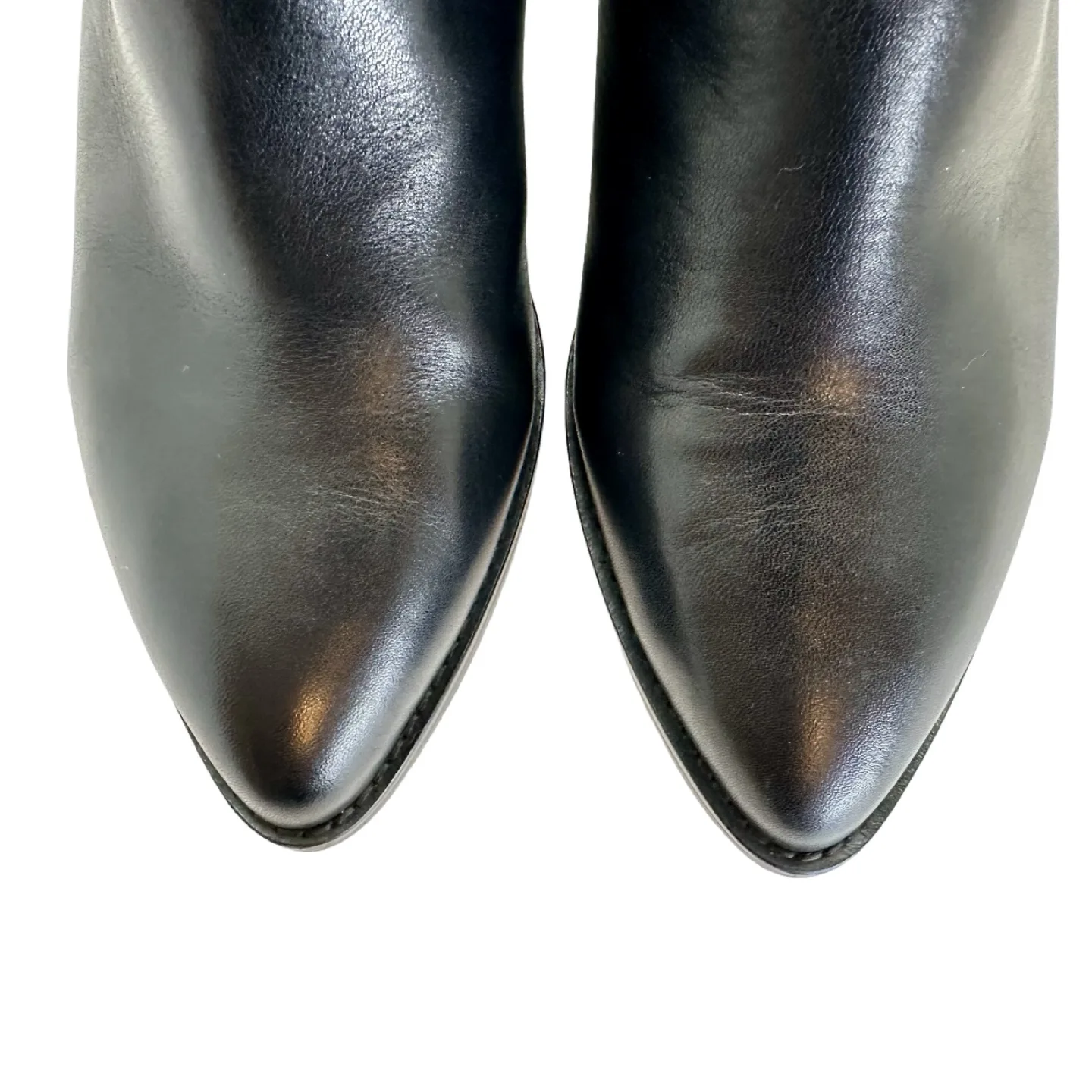 Aldo Black Leather Heeled Ankle Boots, Size 8.5 image indicator(4)