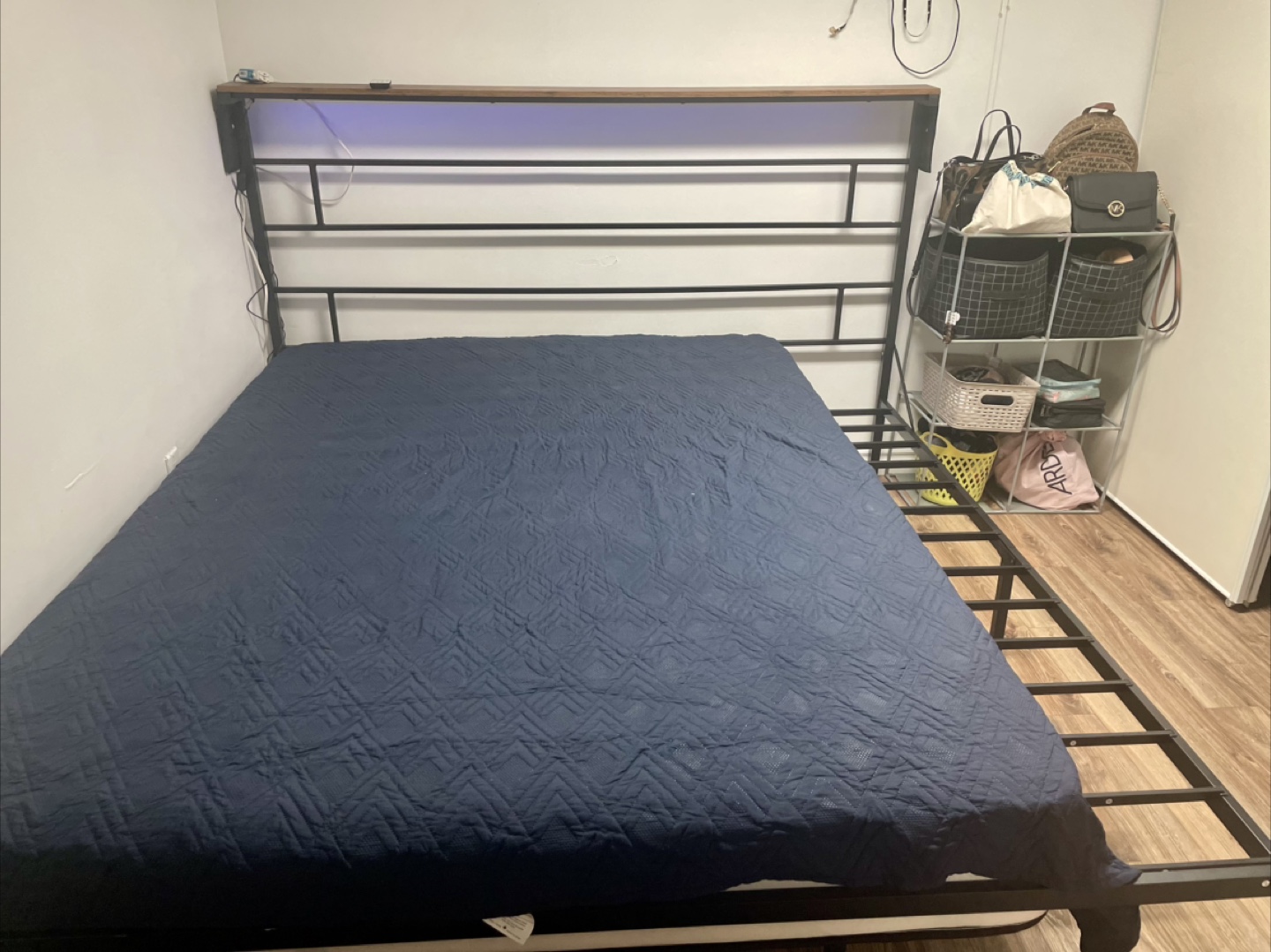 King Size Bed Frame with LED Headboard - photo 2