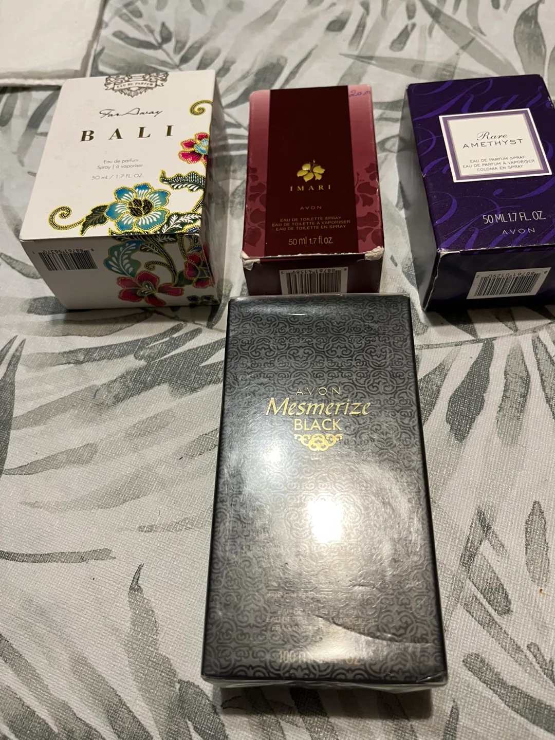 Avon Perfume Bundle: Imari, Rare Amethyst, Mesmerize, Bali thumbnail