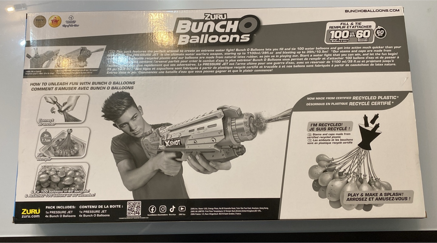 BNIB- Zuru X-Shot Bunch O Balloons Pressure Jet Party - photo 2