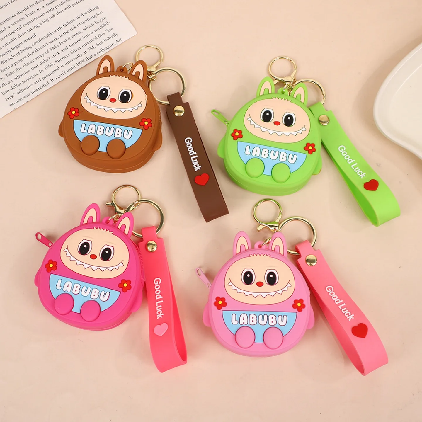 Labubu Cartoon Coin Purse Keychain thumbnail