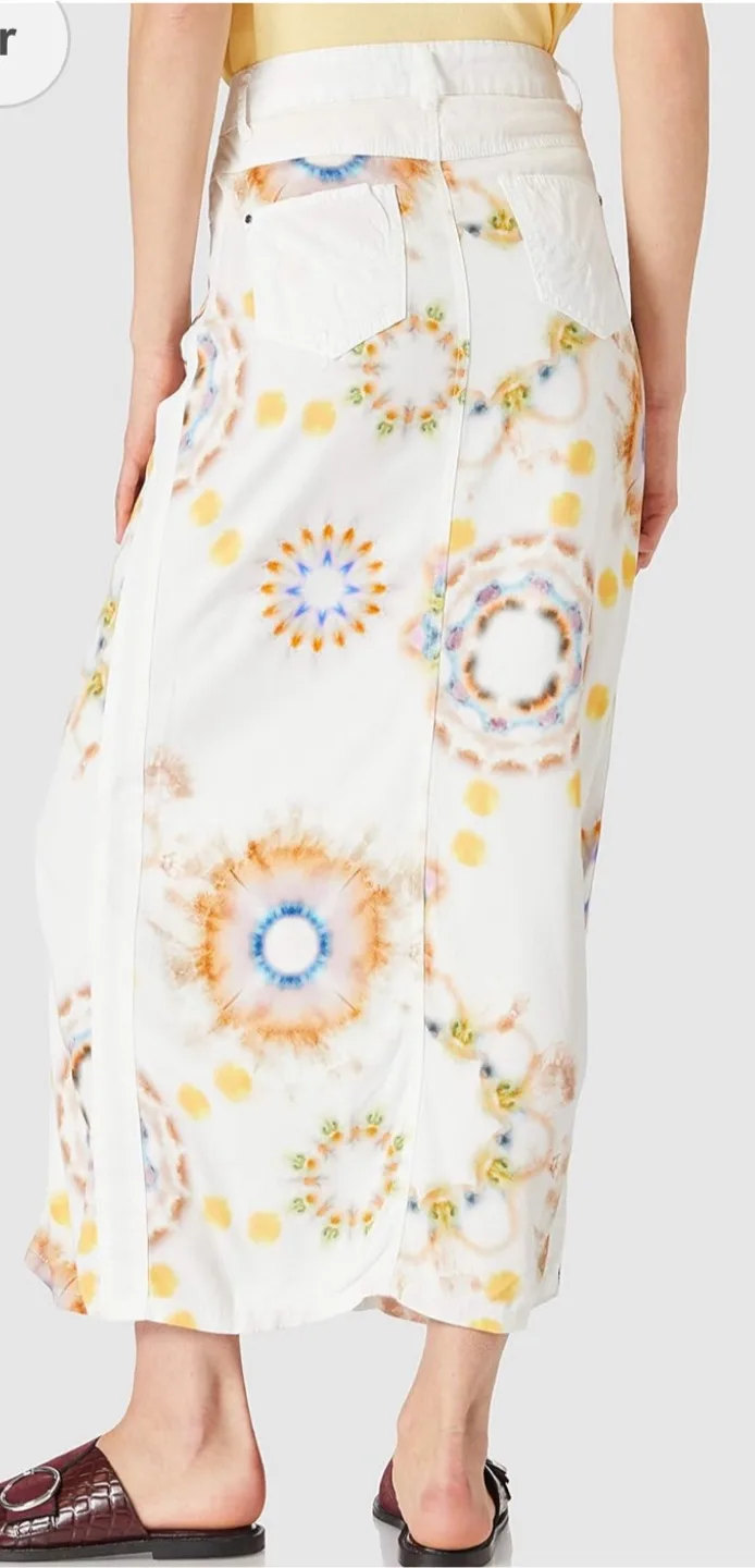 Desigual Floral Button-Down Denim Skirt image indicator(4)