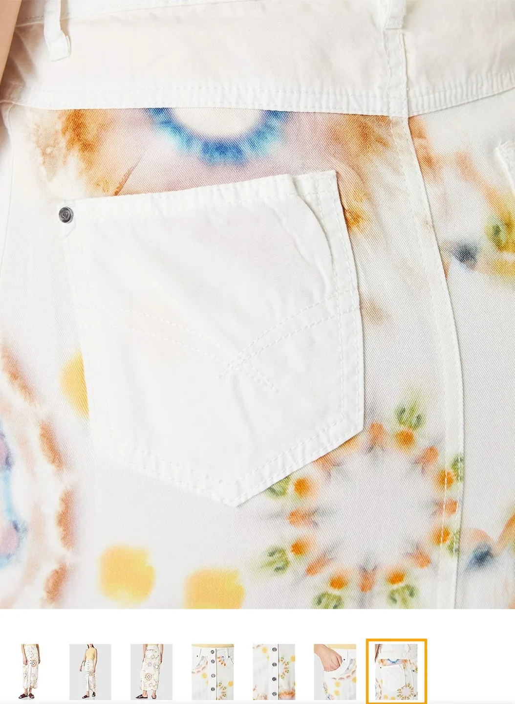 Desigual Floral Button-Down Denim Skirt image indicator(6)