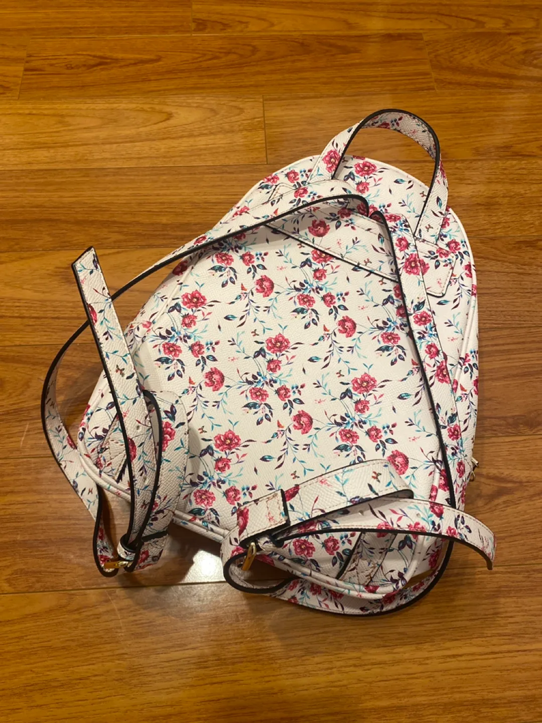 Floral Print Mini Backpack + Clutch image indicator(3)