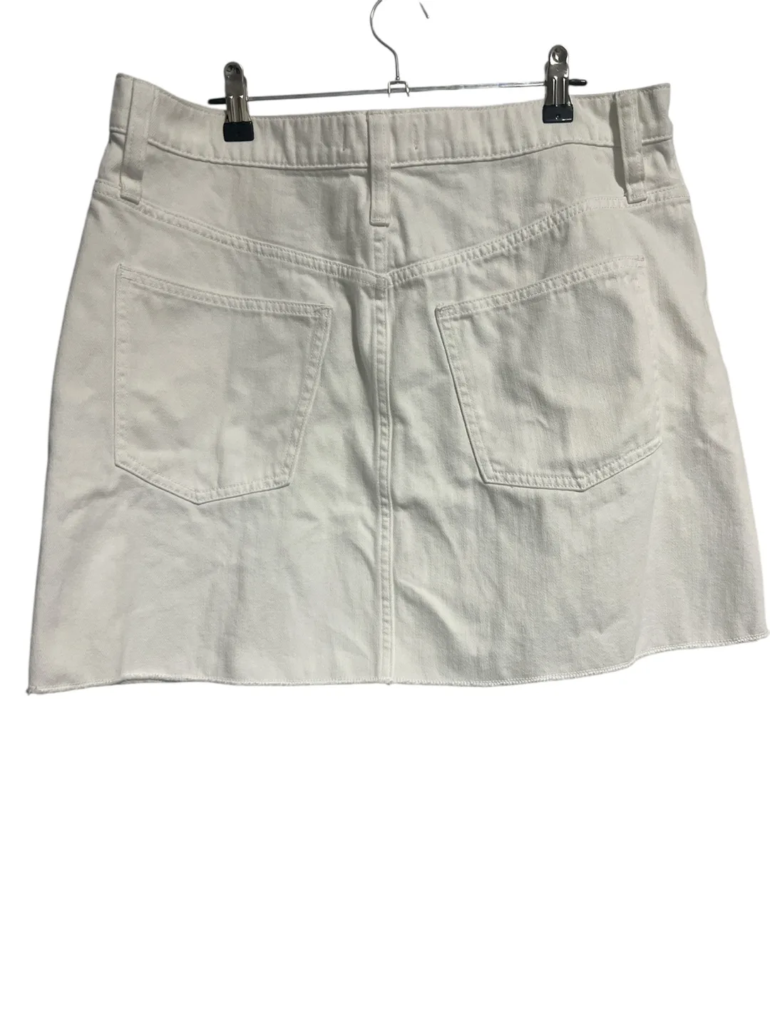 Madewell White Denim Mini Skirt - Size 32 image indicator(6)