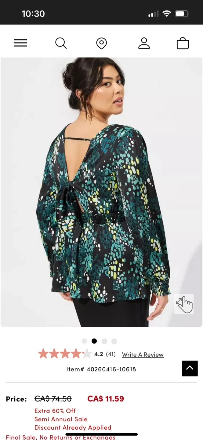 Torrid Blouse, Size 4 image indicator(2)