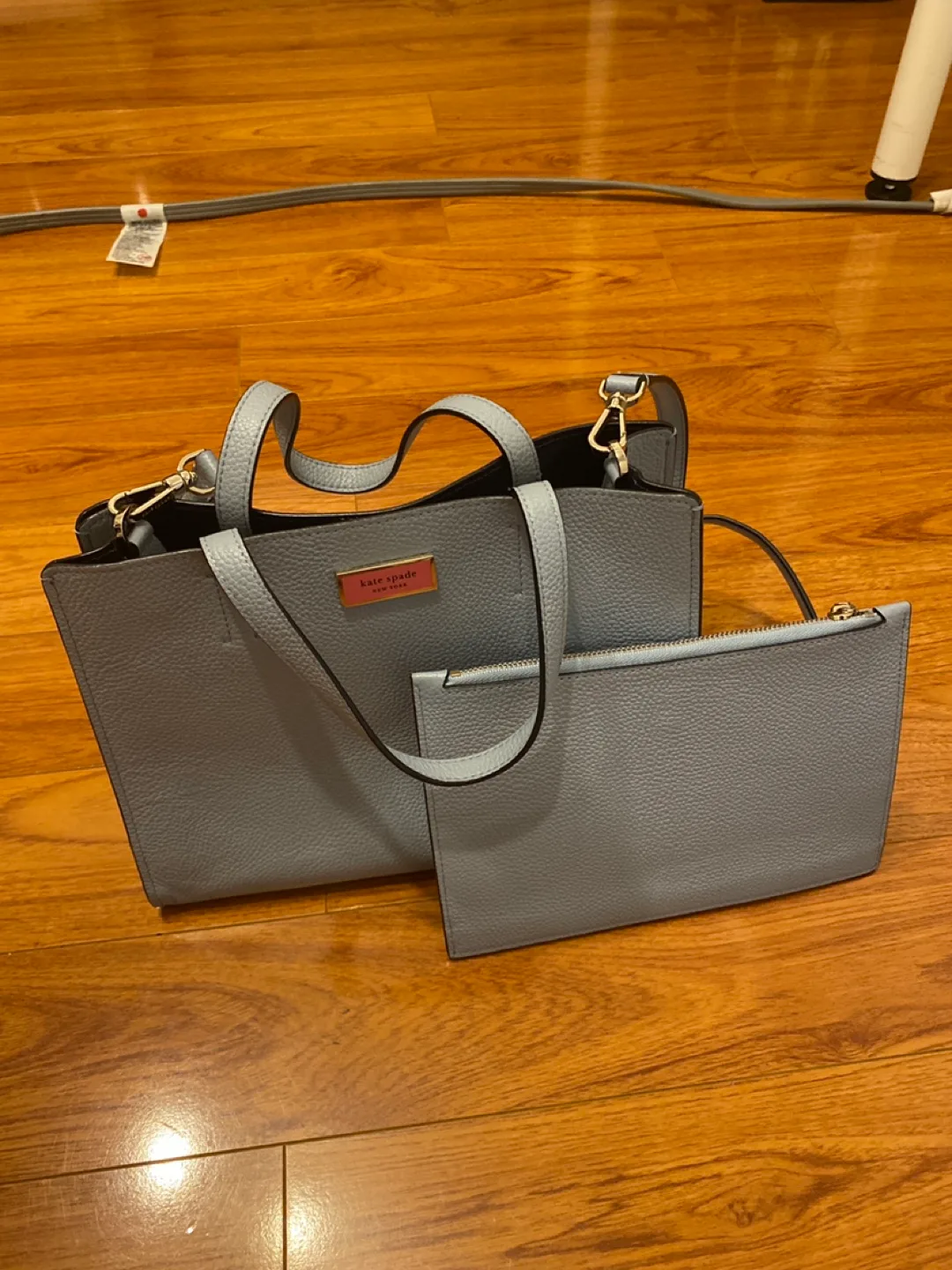 Kate Spade New York Light Blue Handbag + Clutch 🇨🇦 thumbnail
