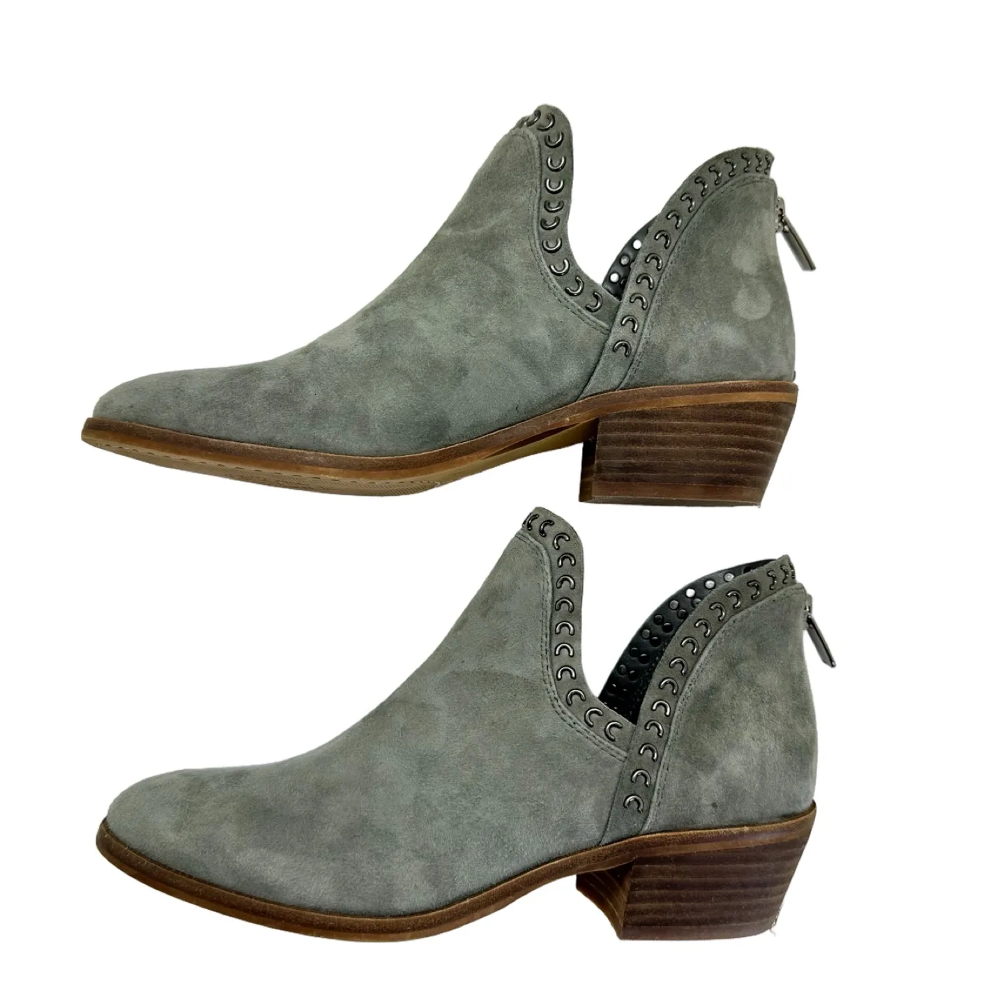 Vince Camuto Gray Suede Booties, Size 7 image indicator(5)