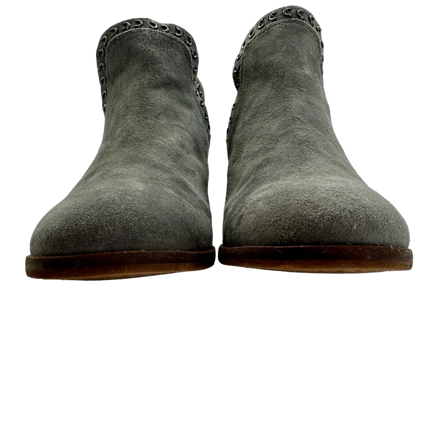 Vince Camuto Gray Suede Booties, Size 7 image indicator(3)