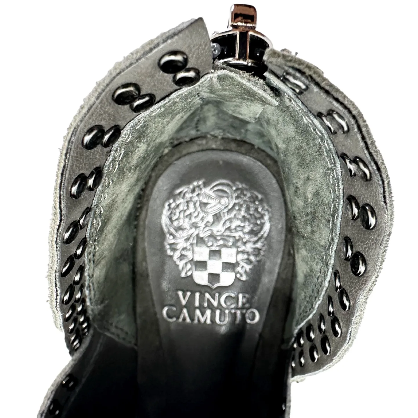 Vince Camuto Gray Suede Booties, Size 7 image indicator(10)