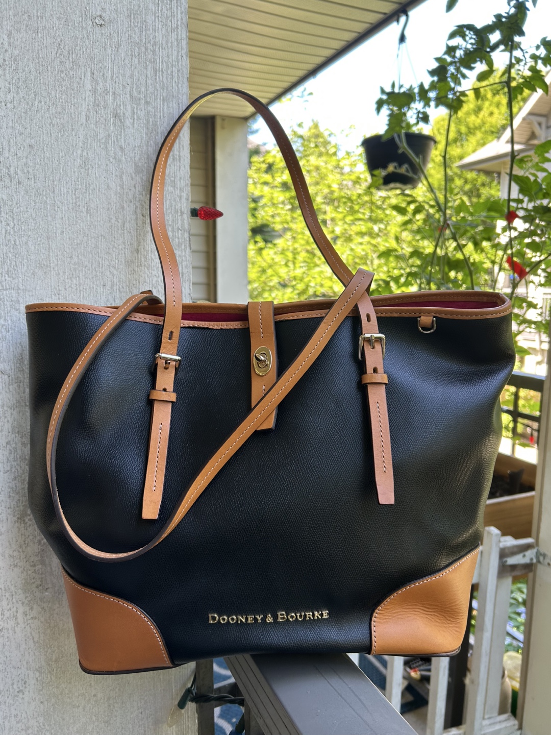 Dooney & Bourke Black Leather Tote Bag
