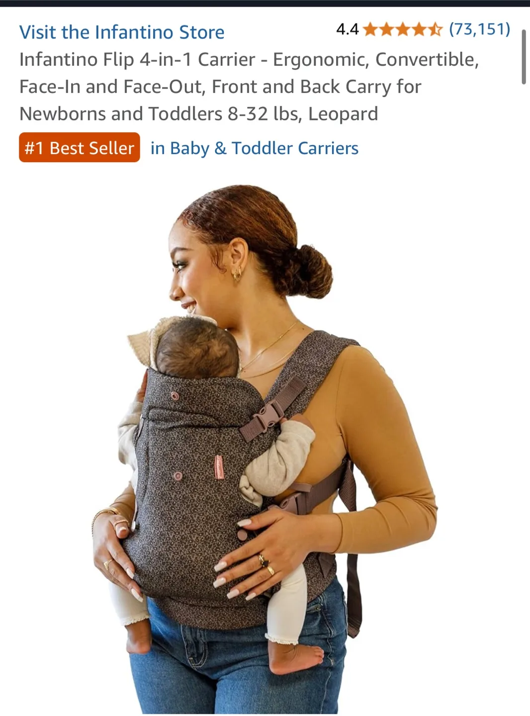 Infantino Flip 4-in-1 Carrier - Leopard Print thumbnail