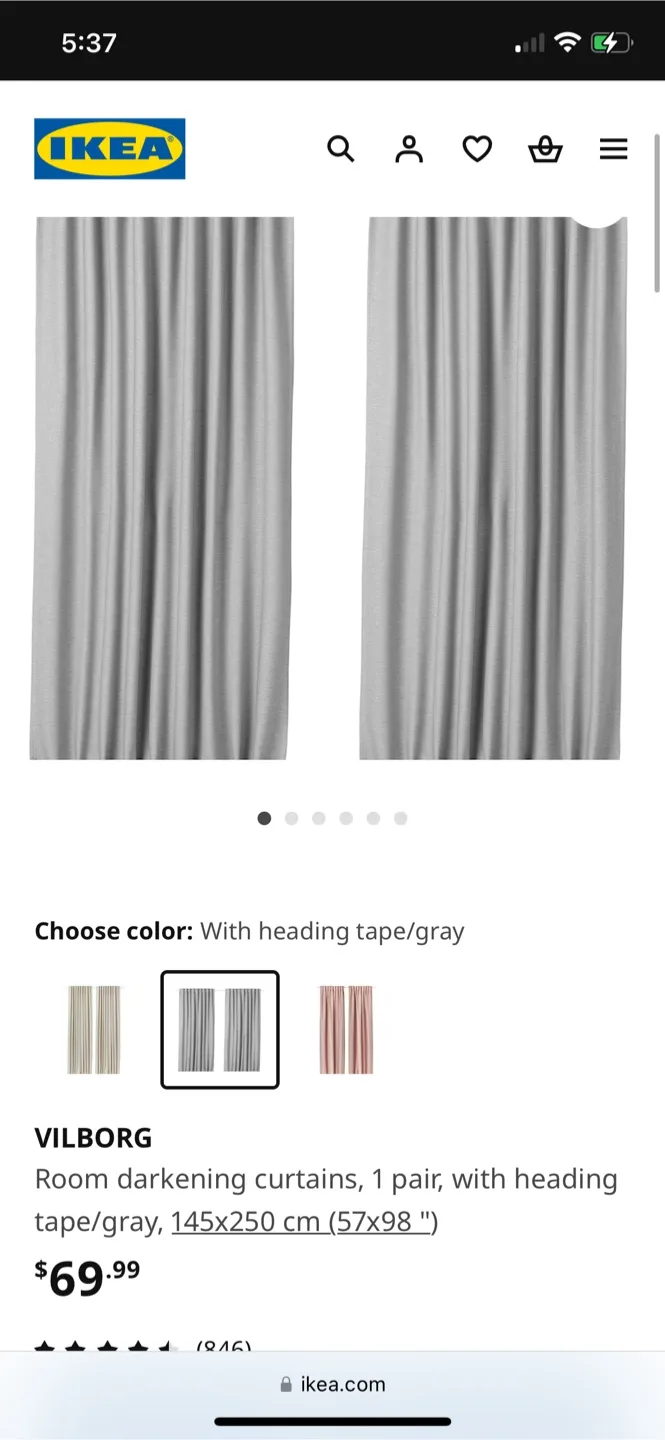 Ikea curtains brand-new thumbnail