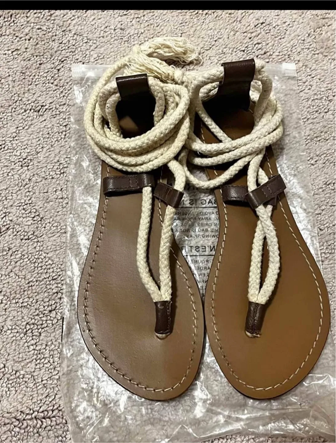 Brown Rope Sandals thumbnail