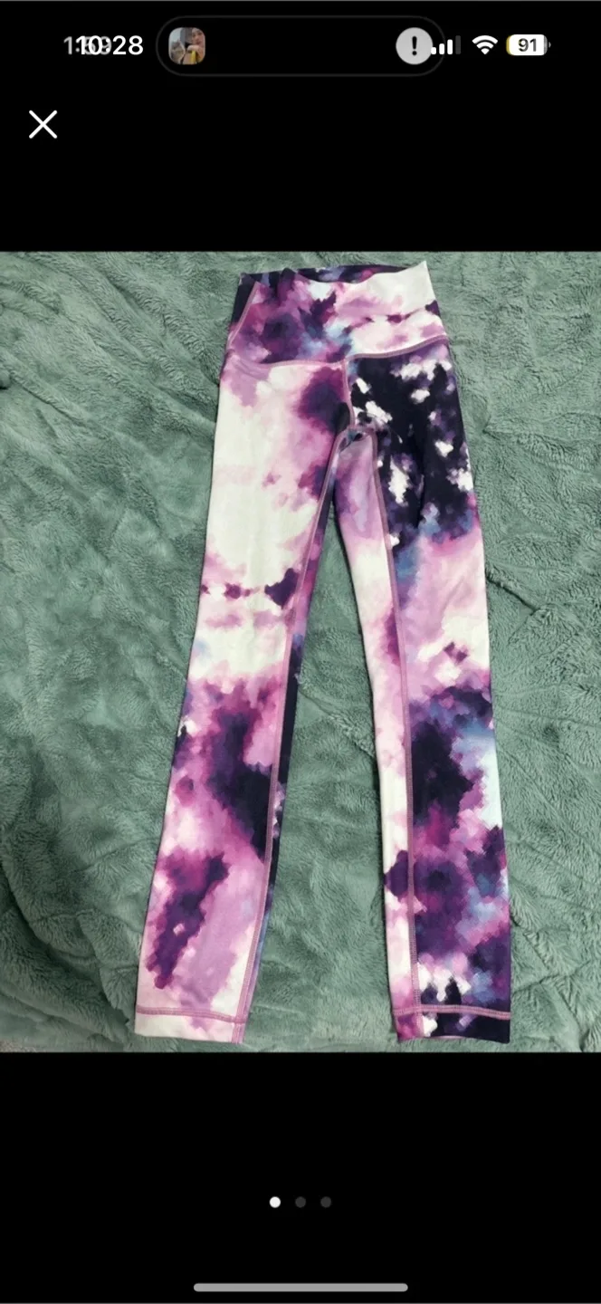 Lululemon Leggings - Purple Tie Dye thumbnail