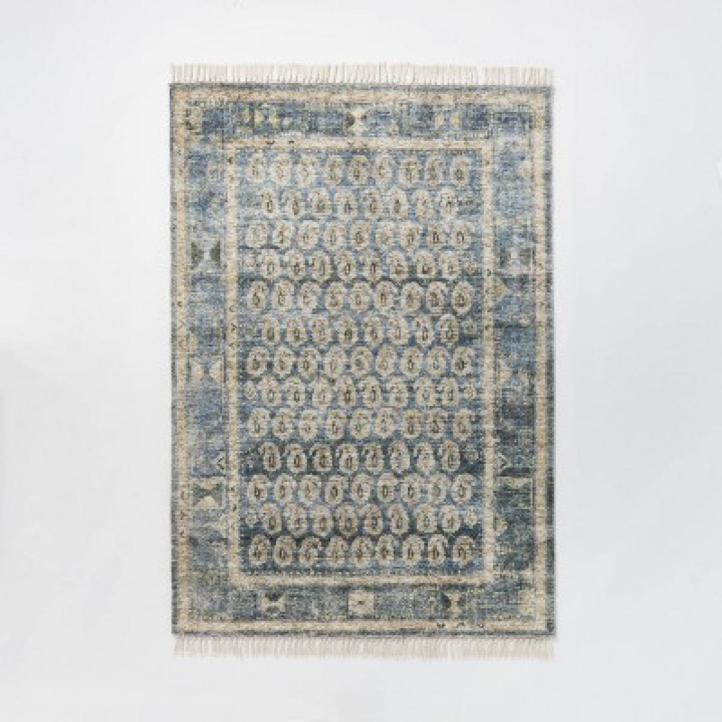 Blue Patterned Rug 5x7