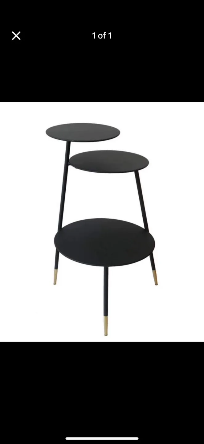 Luce Lumen 3 Tier Metal Accent Table thumbnail