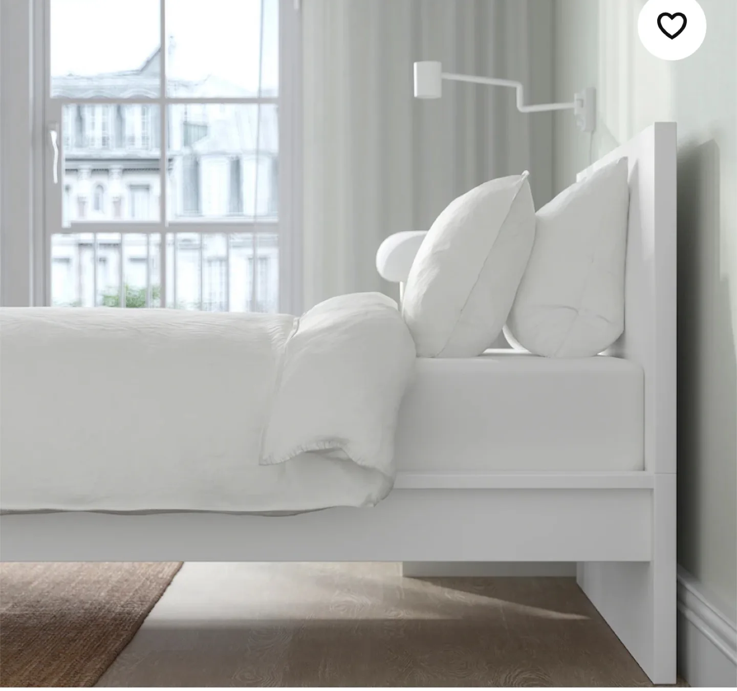 IKEA MALM White Bed Frame &  slantsTwin image indicator(2)