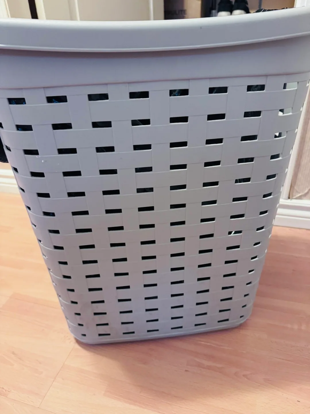Grey Laundry Basket with Lid thumbnail