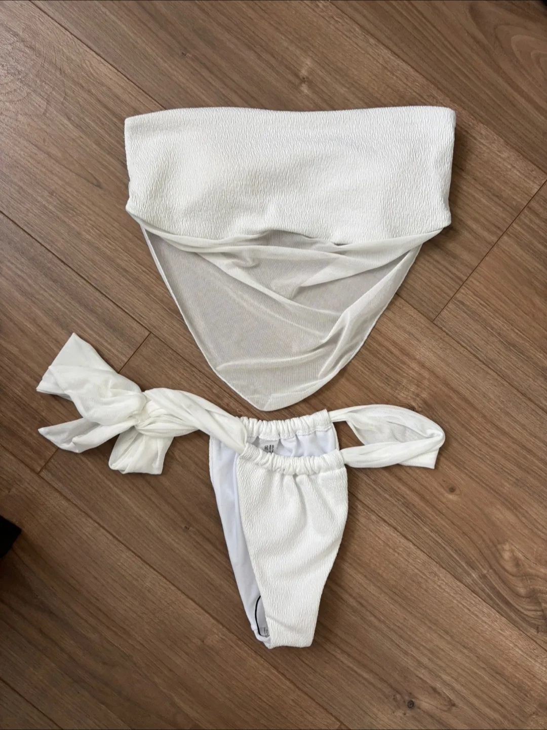 SHEIN White Bikini Swimsuit  - Size Small thumbnail