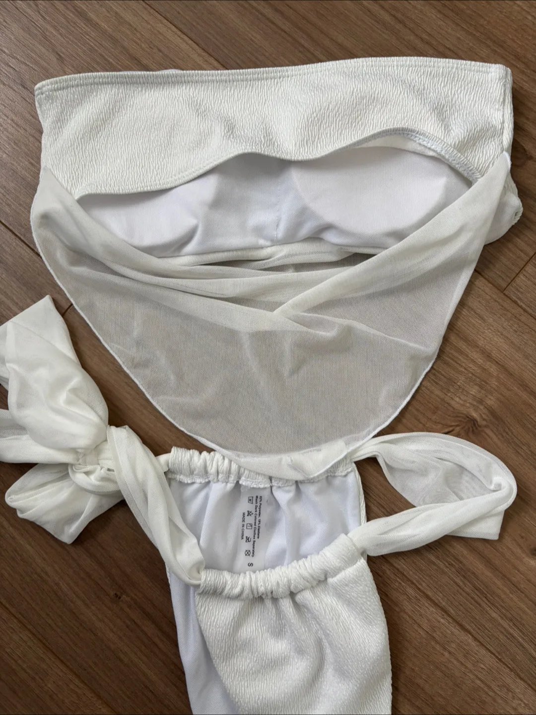 SHEIN White Bikini Swimsuit  - Size Small image indicator(3)