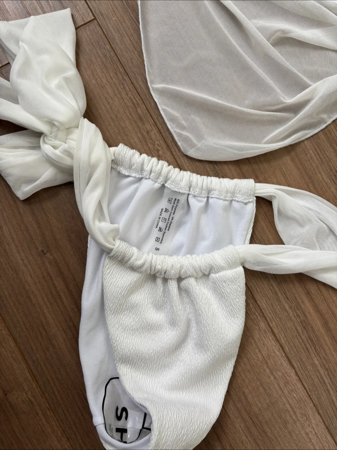 SHEIN White Bikini Swimsuit  - Size Small image indicator(2)
