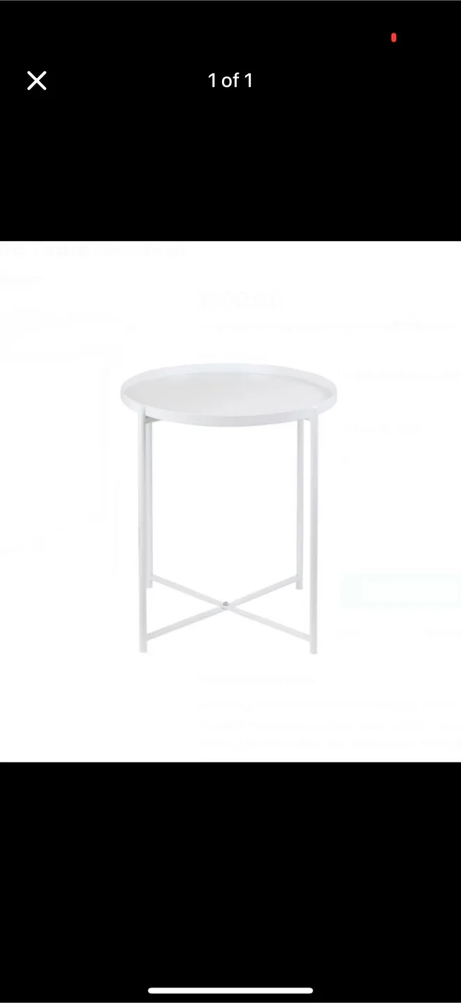 Luce Lumen Matte White Steel Table thumbnail