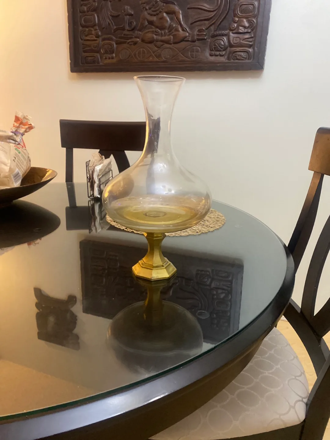 Glass Carafe with Gold Base image indicator(3)