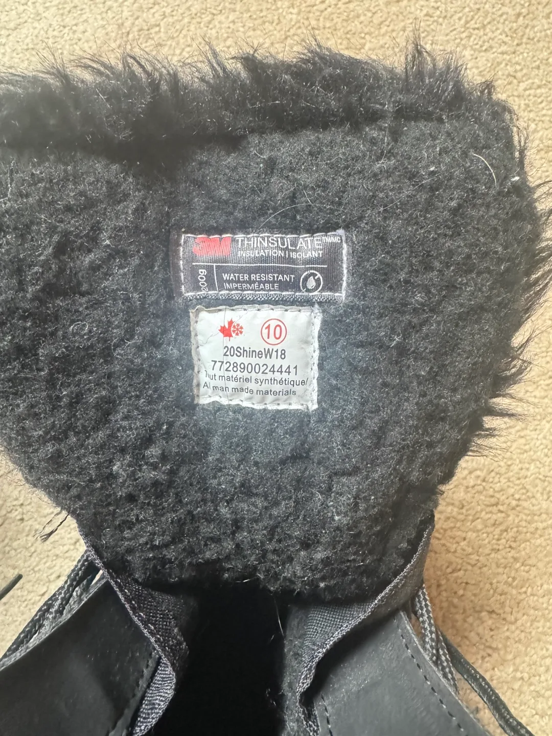 Weather Spirits Black Winter Boots - Size 10 image indicator(3)