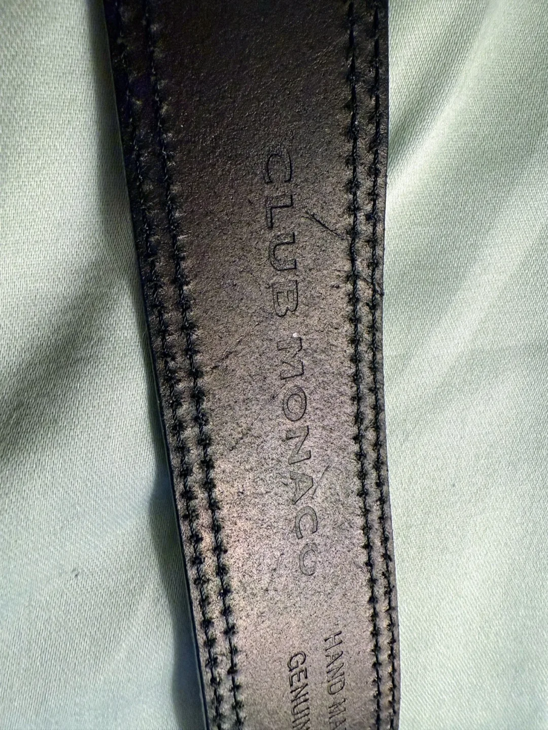 Club Monaco Gwen Interlocking Black Leather Belt - Size S image indicator(4)