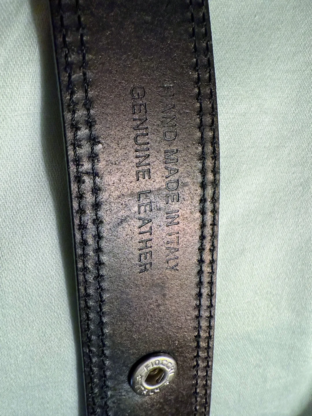 Club Monaco Gwen Interlocking Black Leather Belt - Size S image indicator(3)