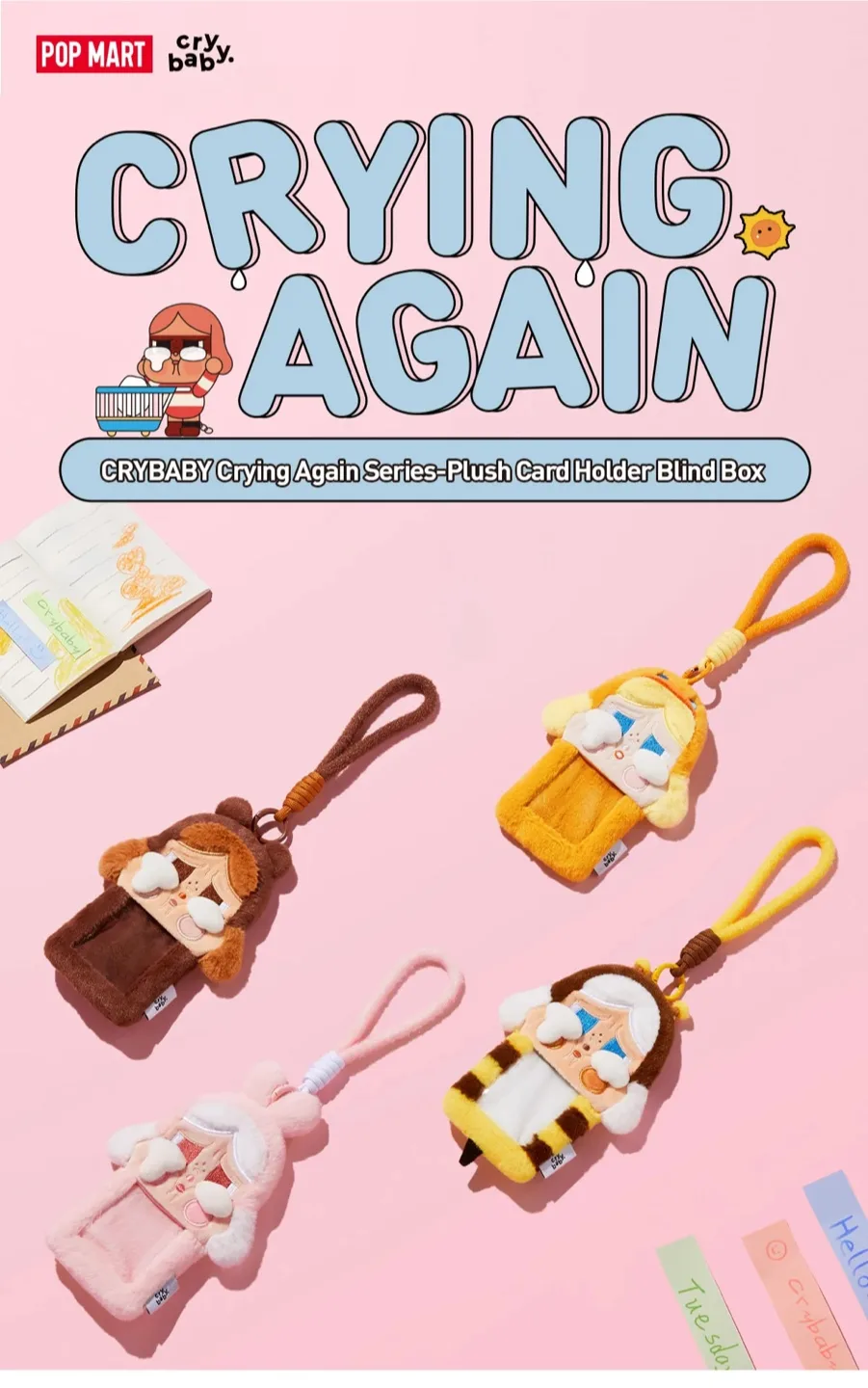 AUTHENTIC Pop Mart CryBaby Plush Card Holder thumbnail
