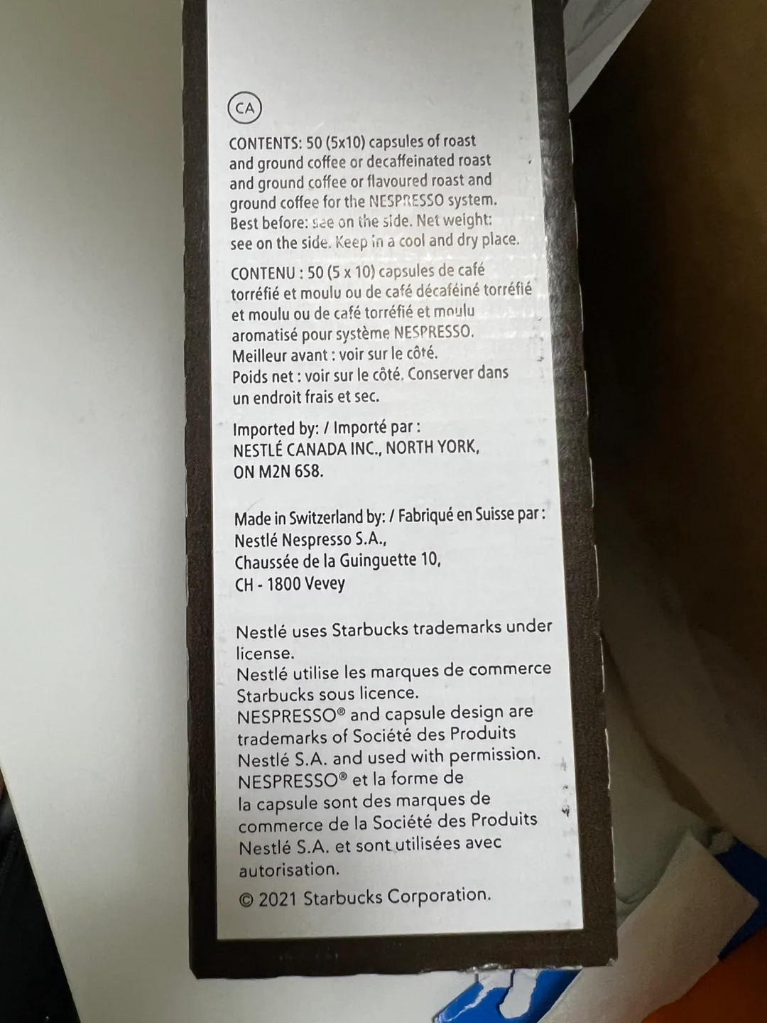 5x10 pods Starbucks Espresso Roast Nespresso Pods - New! image indicator(3)