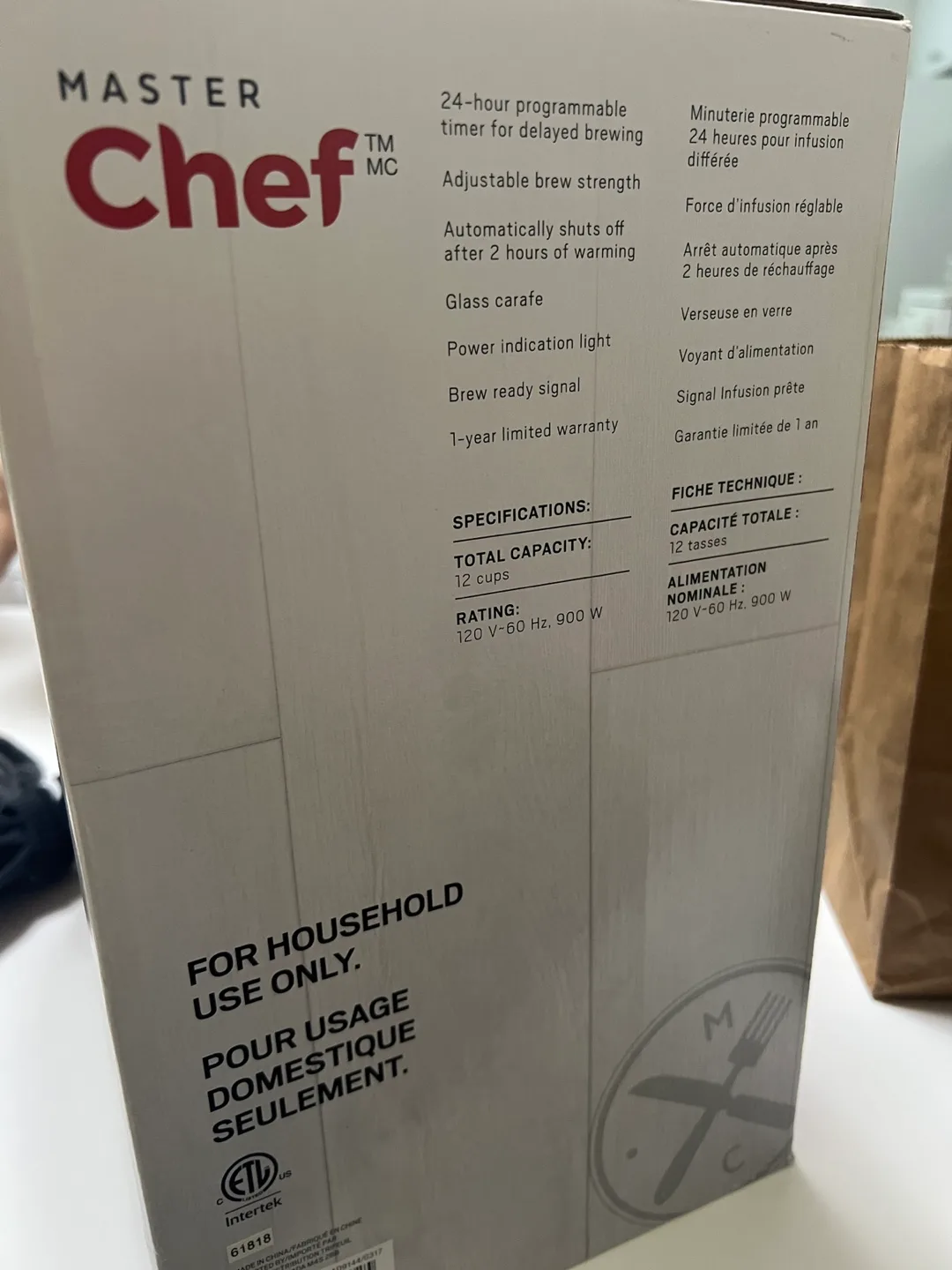 New Master Chef Cafetière - 12 Cup Capacity🇨🇦 image indicator(2)