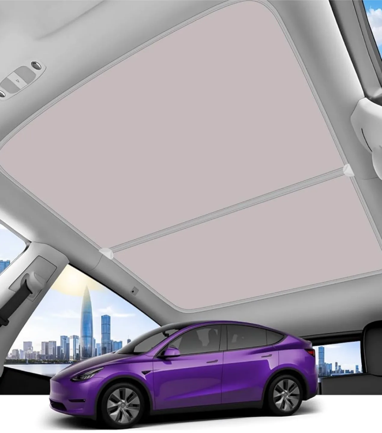 BRAND NEW ☀️Tesla Model Y Magnetic Sunshade (2020-2024)☀️ thumbnail