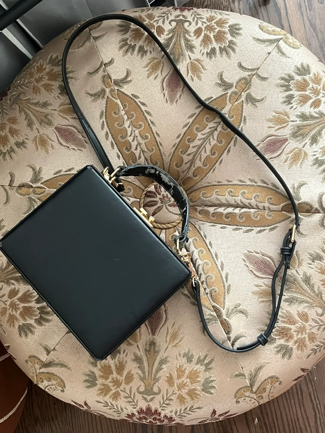 Street Level Brand Black Box Bag Mark Cross imitation image indicator(7)