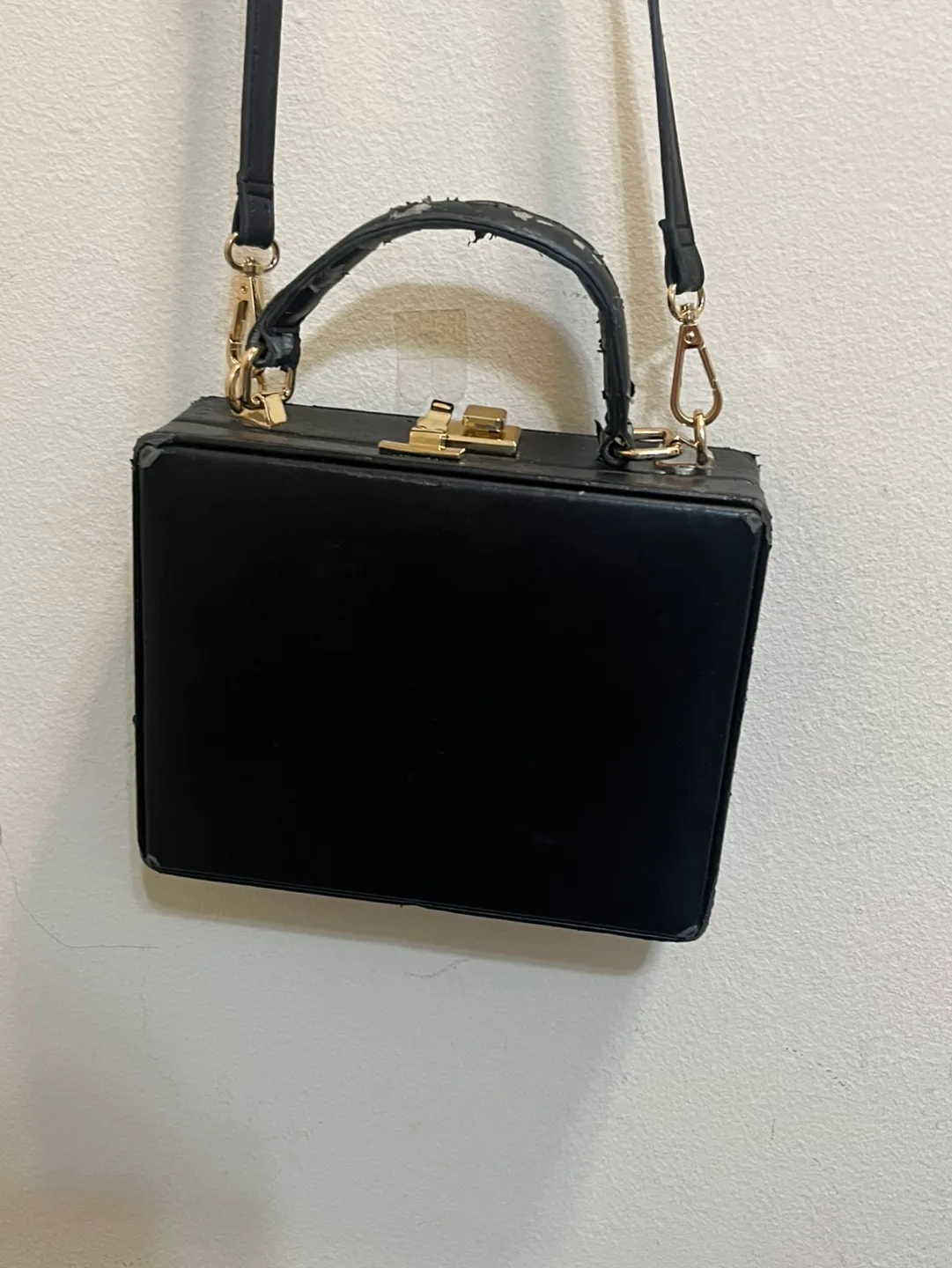 Street Level Brand Black Box Bag Mark Cross imitation image indicator(10)