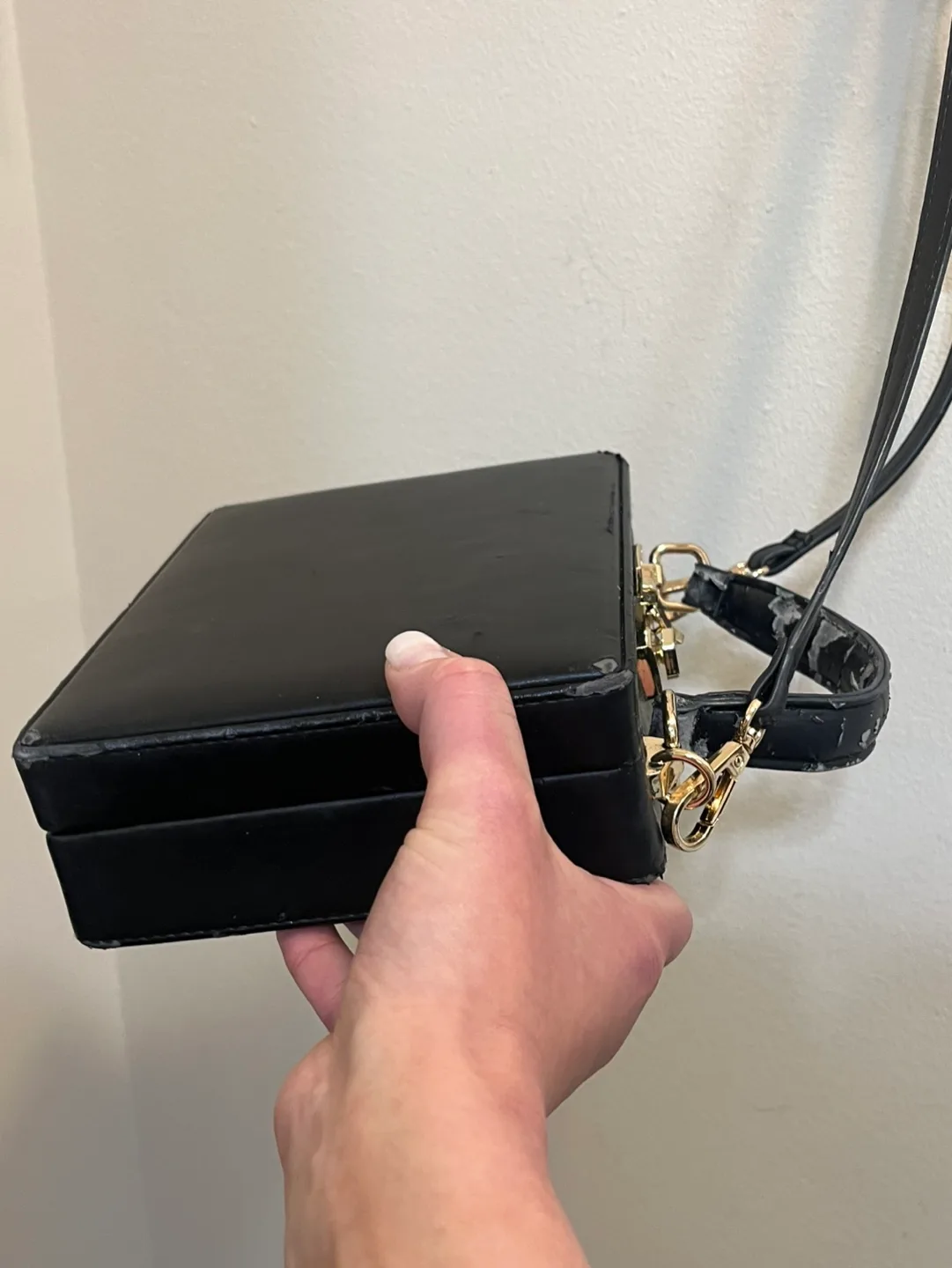 Street Level Brand Black Box Bag Mark Cross imitation image indicator(8)