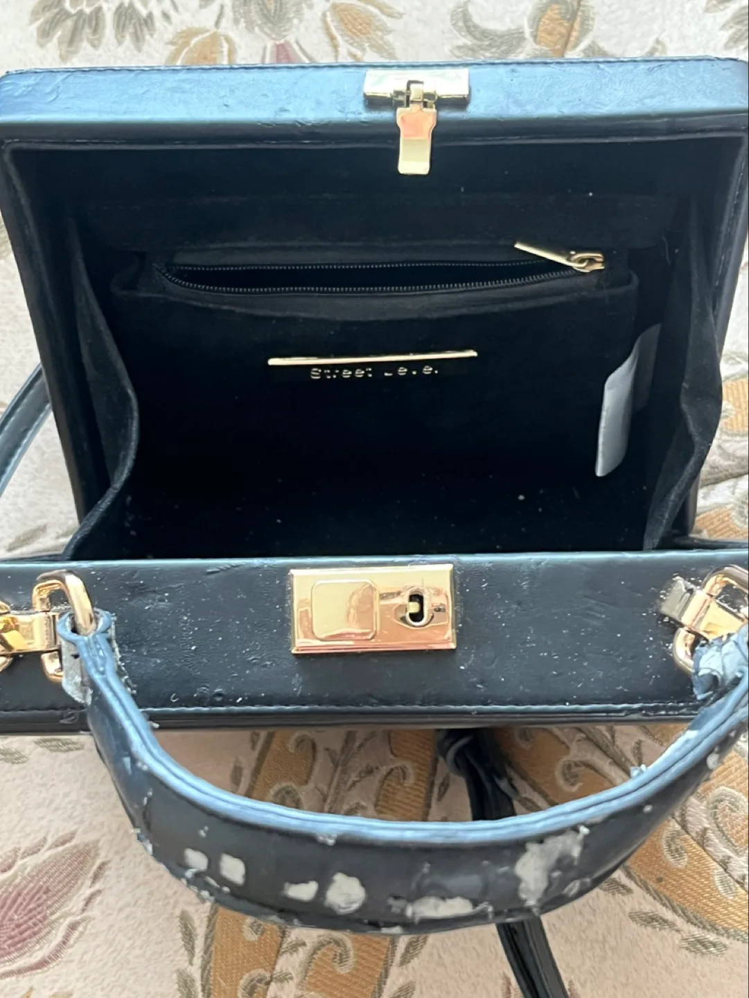 Street Level Brand Black Box Bag Mark Cross imitation image indicator(5)